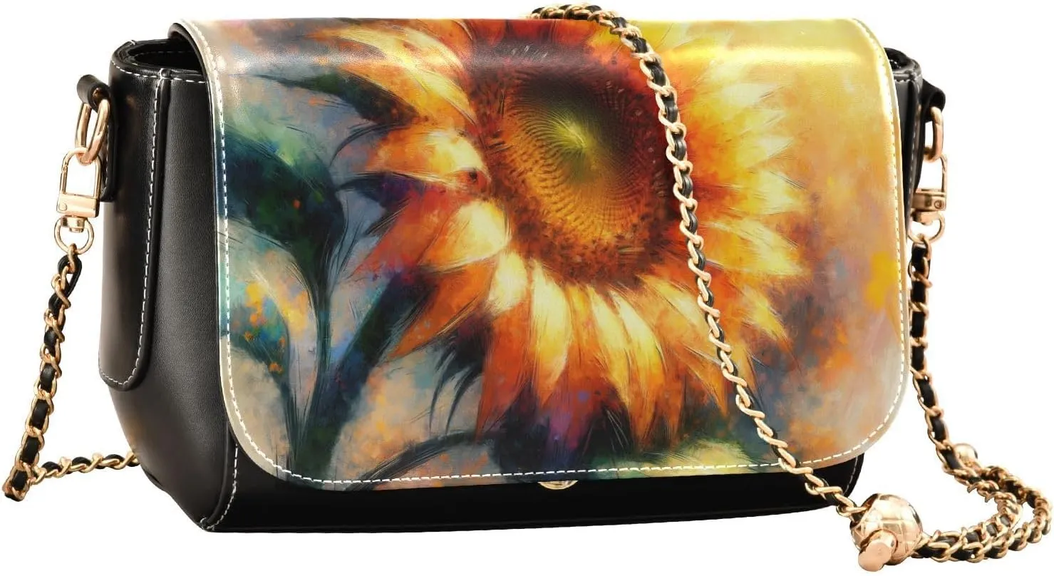 Crossbody Bags for Women Trendy Women's Black Shoulder Bag Small PU Leather Flap Cross Body Bag Handbags