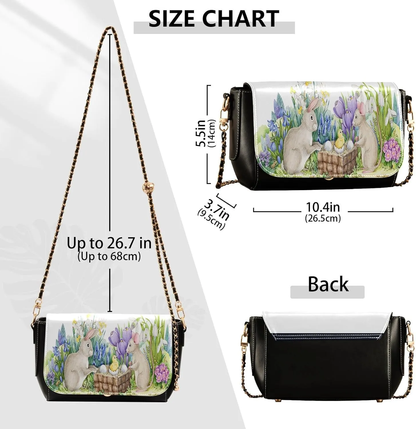 Crossbody Bags for Women Trendy Women's Black Shoulder Bag Small PU Leather Flap Cross Body Bag Handbags