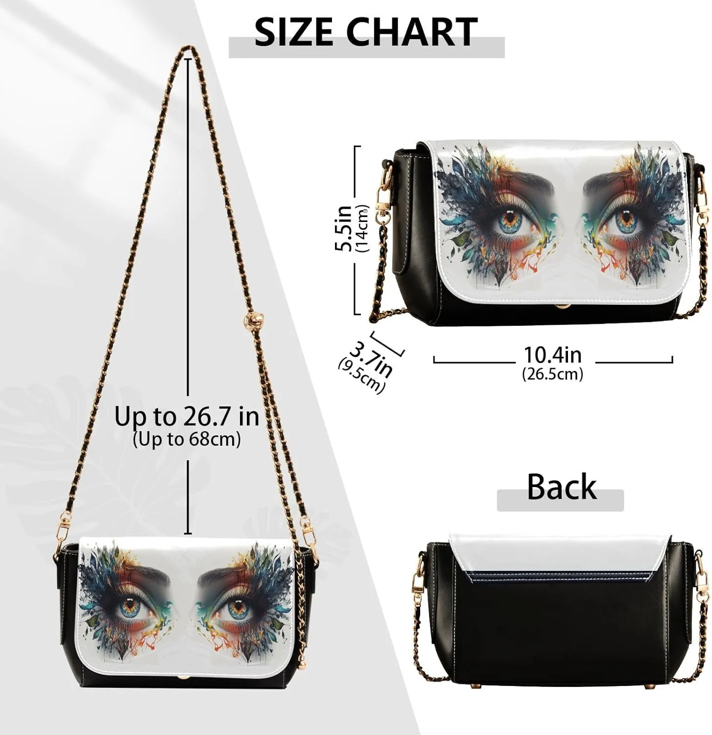Crossbody Bags for Women Trendy Women's Black Shoulder Bag Small PU Leather Flap Cross Body Bag Handbags