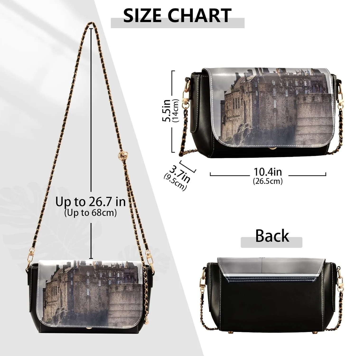 Crossbody Bags for Women Trendy Women's Black Shoulder Bag Small PU Leather Flap Cross Body Bag Handbags