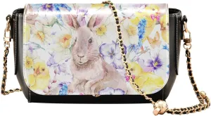 Crossbody Bags for Women Trendy Women's Black Shoulder Bag Small PU Leather Flap Cross Body Bag Handbags