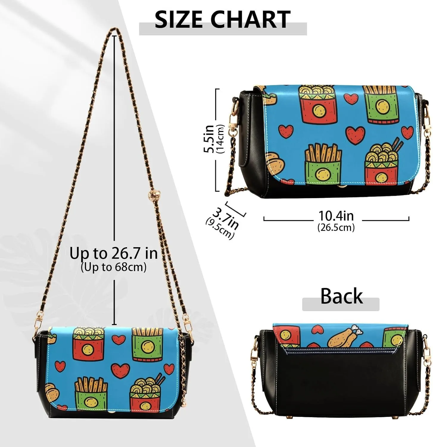 Crossbody Bags for Women Trendy Women's Black Shoulder Bag Small PU Leather Flap Cross Body Bag Handbags