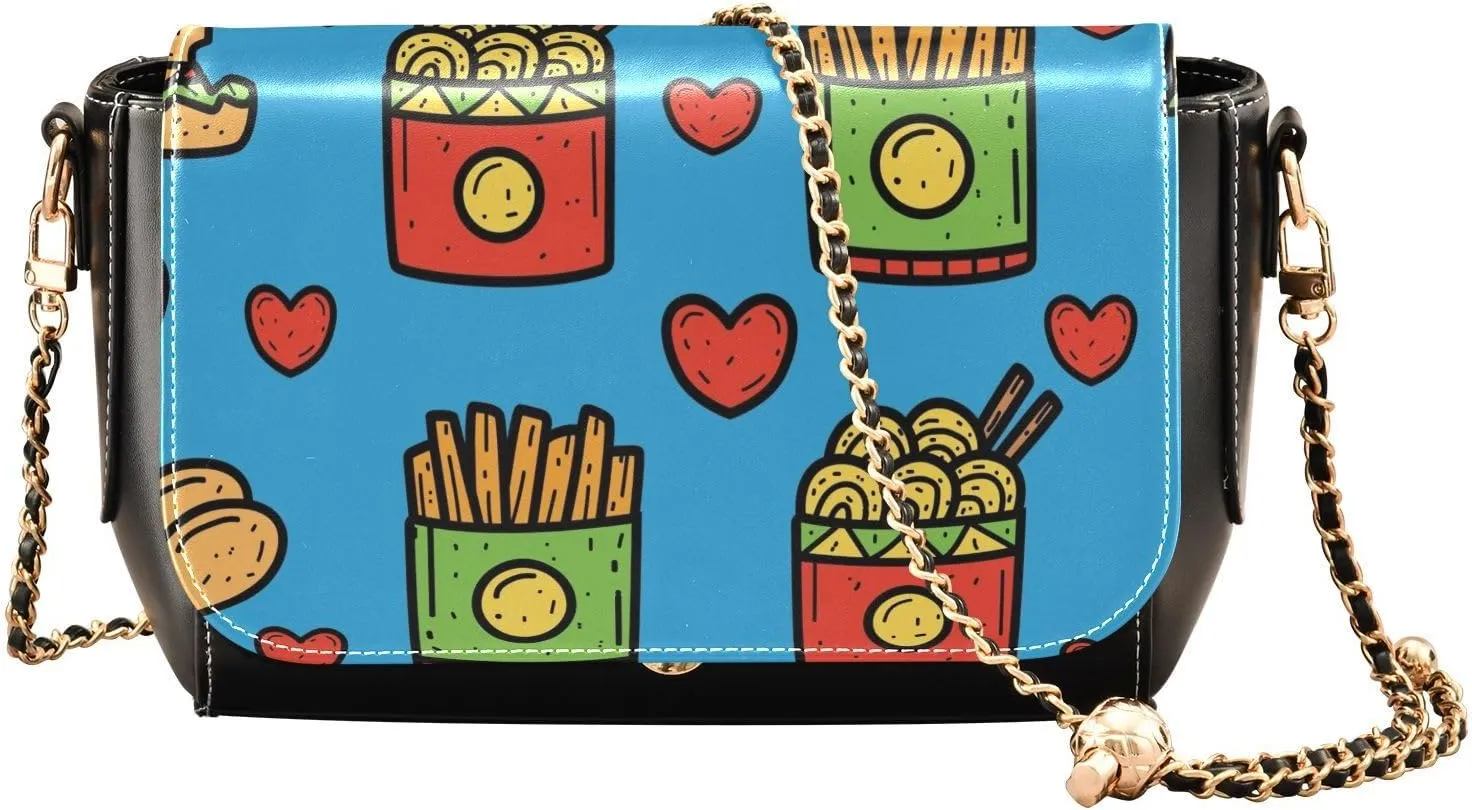 Crossbody Bags for Women Trendy Women's Black Shoulder Bag Small PU Leather Flap Cross Body Bag Handbags