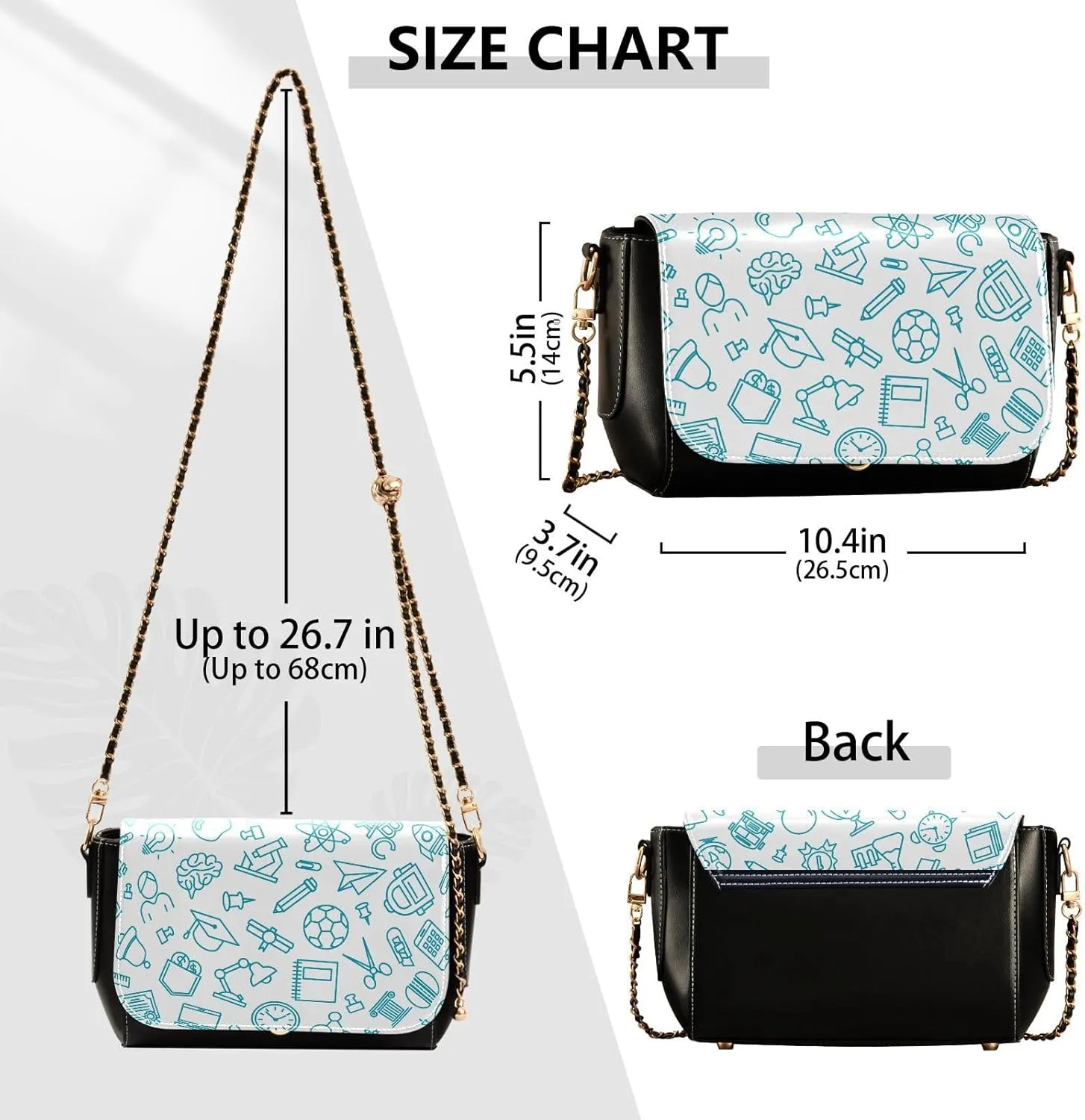Crossbody Bags for Women Trendy Women's Black Shoulder Bag Small PU Leather Flap Cross Body Bag Handbags