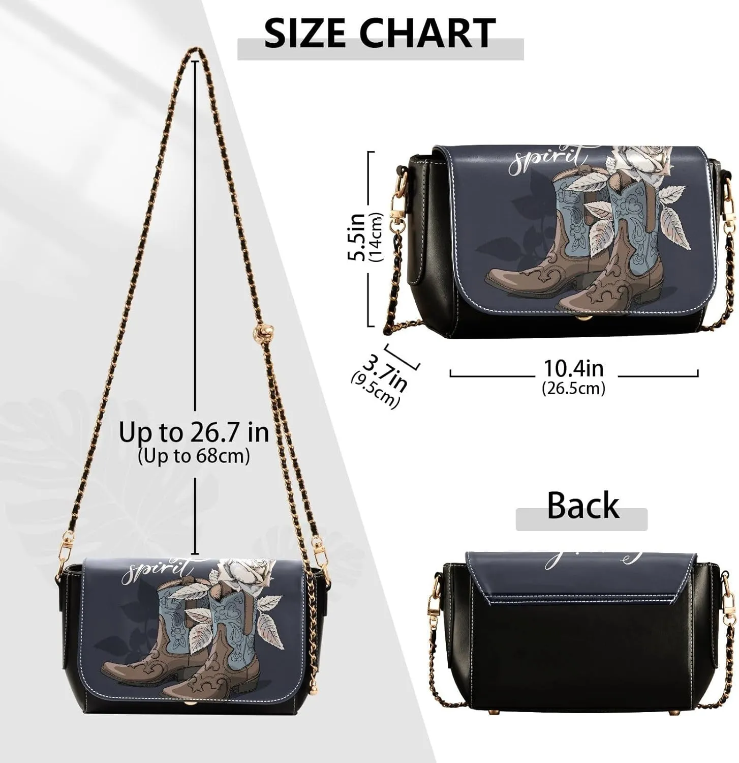 Crossbody Bags for Women Trendy Women's Black Shoulder Bag Small PU Leather Flap Cross Body Bag Handbags