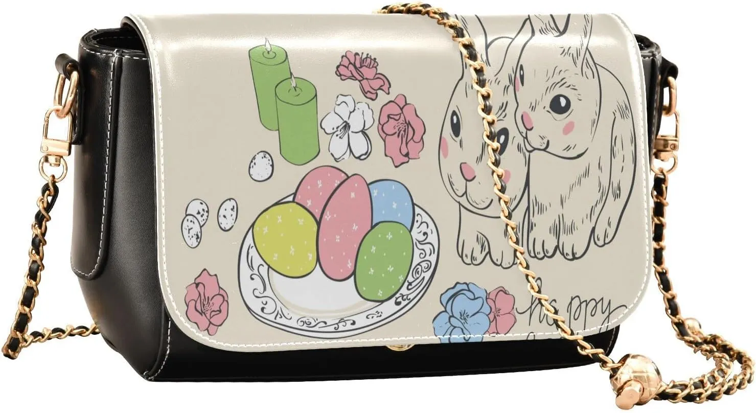 Crossbody Bags for Women Trendy Women's Black Shoulder Bag Small PU Leather Flap Cross Body Bag Handbags