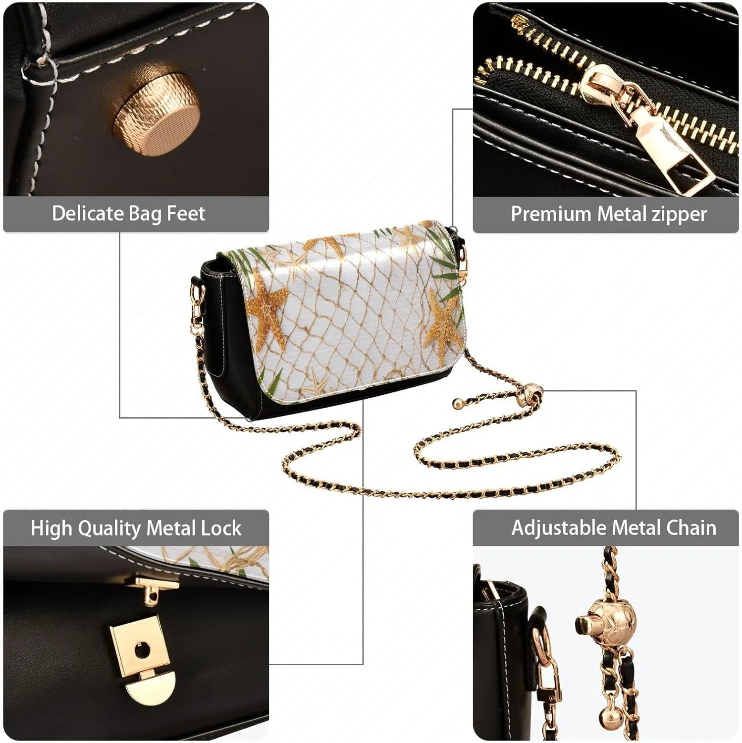 Crossbody Bags for Women Trendy Women's Black Shoulder Bag Small PU Leather Flap Cross Body Bag Handbags