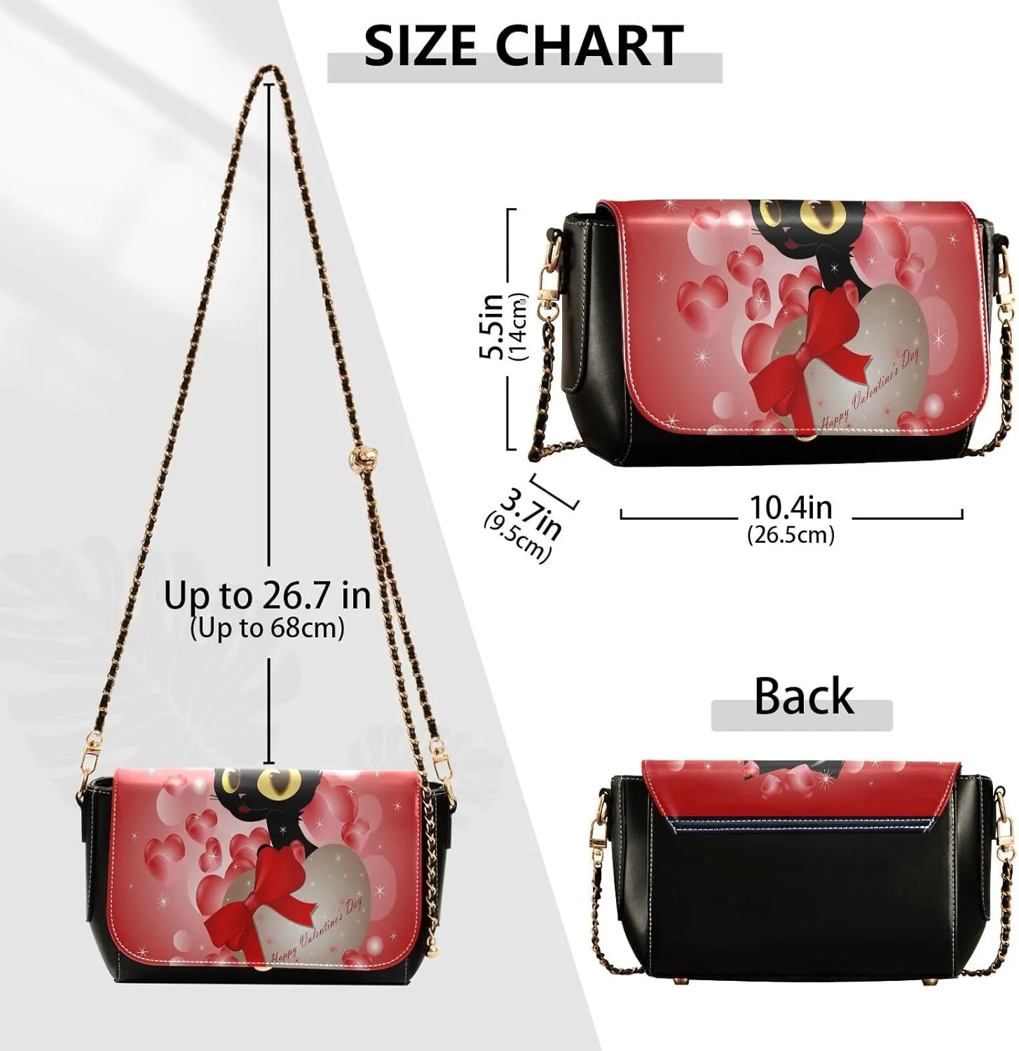 Crossbody Bags for Women Trendy Women's Black Shoulder Bag Small PU Leather Flap Cross Body Bag Handbags