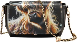 Crossbody Bags for Women Trendy Women's Black Shoulder Bag Small PU Leather Flap Cross Body Bag Handbags