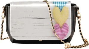 Crossbody Bags for Women Trendy Women's Black Shoulder Bag Small PU Leather Flap Cross Body Bag Handbags