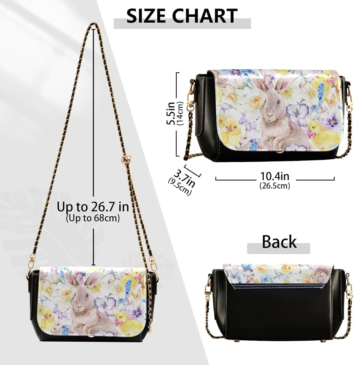 Crossbody Bags for Women Trendy Women's Black Shoulder Bag Small PU Leather Flap Cross Body Bag Handbags