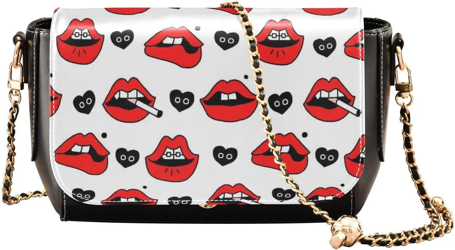 Crossbody Bags for Women Trendy Women's Black Shoulder Bag Small PU Leather Flap Cross Body Bag Handbags