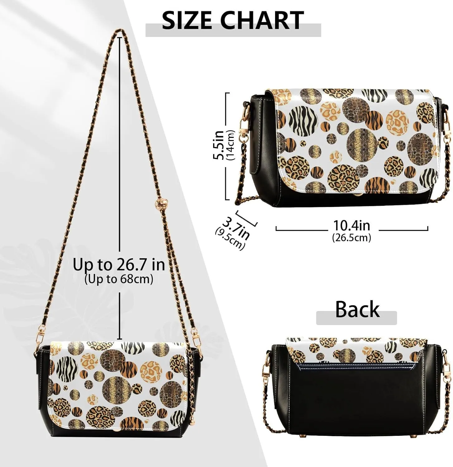 Crossbody Bags for Women Trendy Women's Black Shoulder Bag Small PU Leather Flap Cross Body Bag Handbags