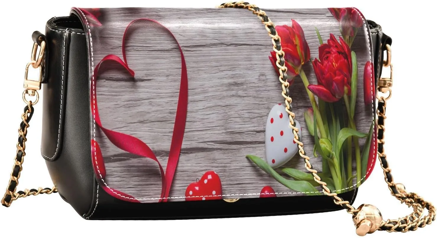 Crossbody Bags for Women Trendy Women's Black Shoulder Bag Small PU Leather Flap Cross Body Bag Handbags