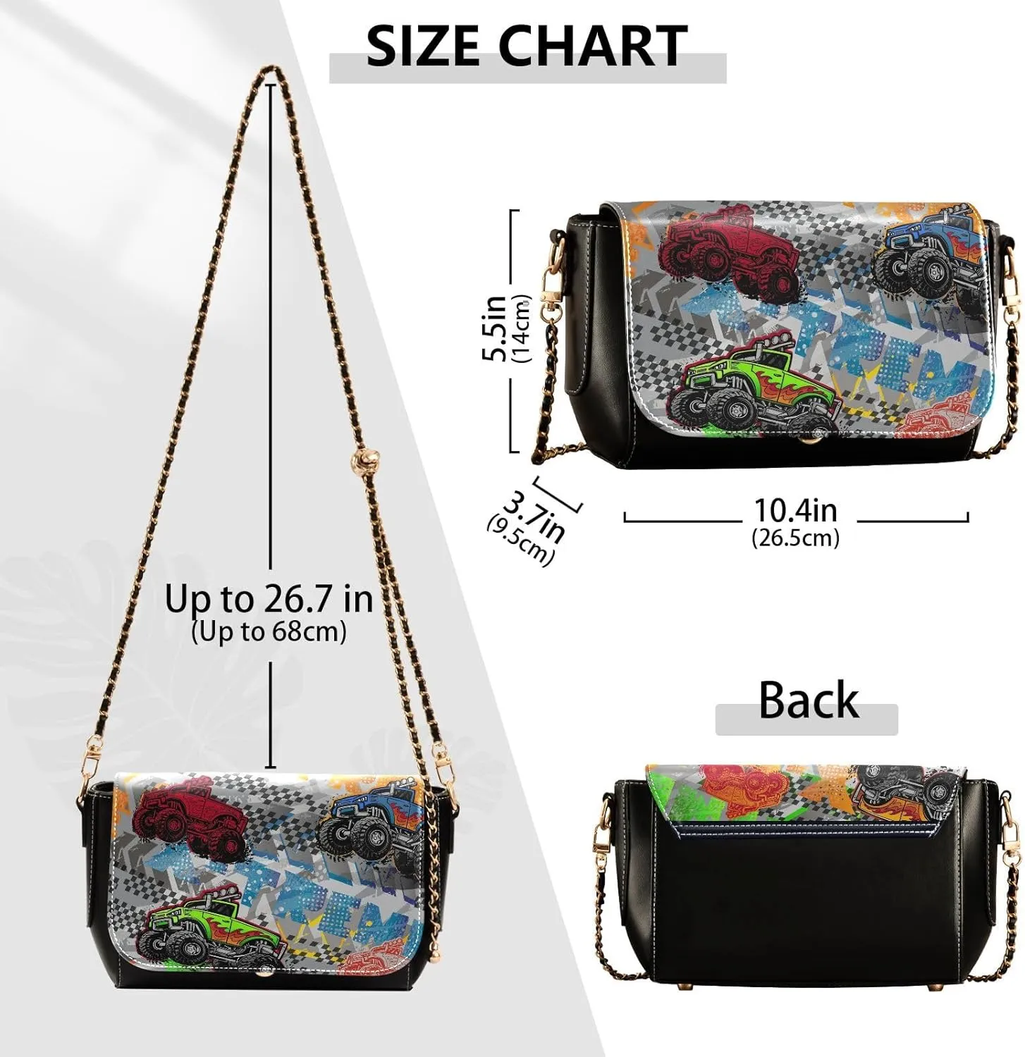 Crossbody Bags for Women Trendy Women's Black Shoulder Bag Small PU Leather Flap Cross Body Bag Handbags