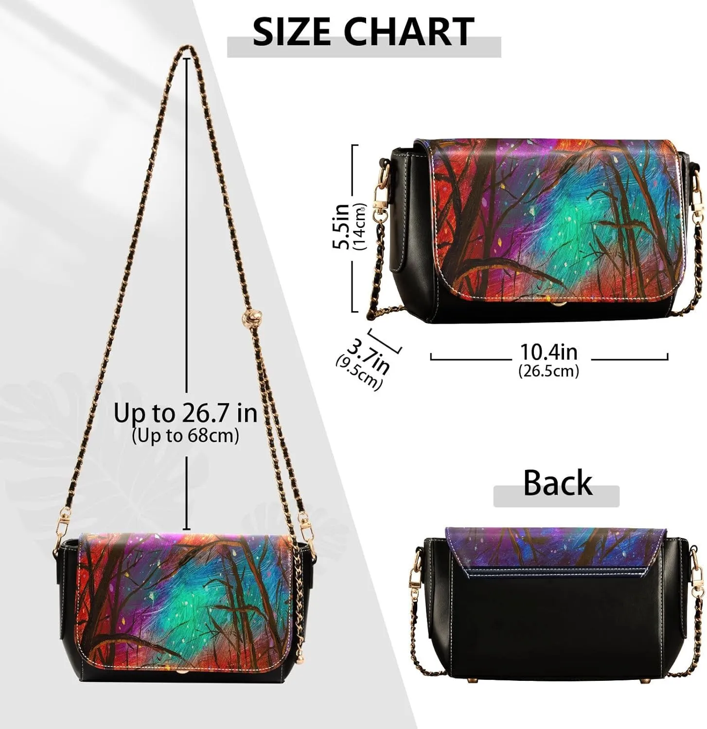 Crossbody Bags for Women Trendy Women's Black Shoulder Bag Small PU Leather Flap Cross Body Bag Handbags