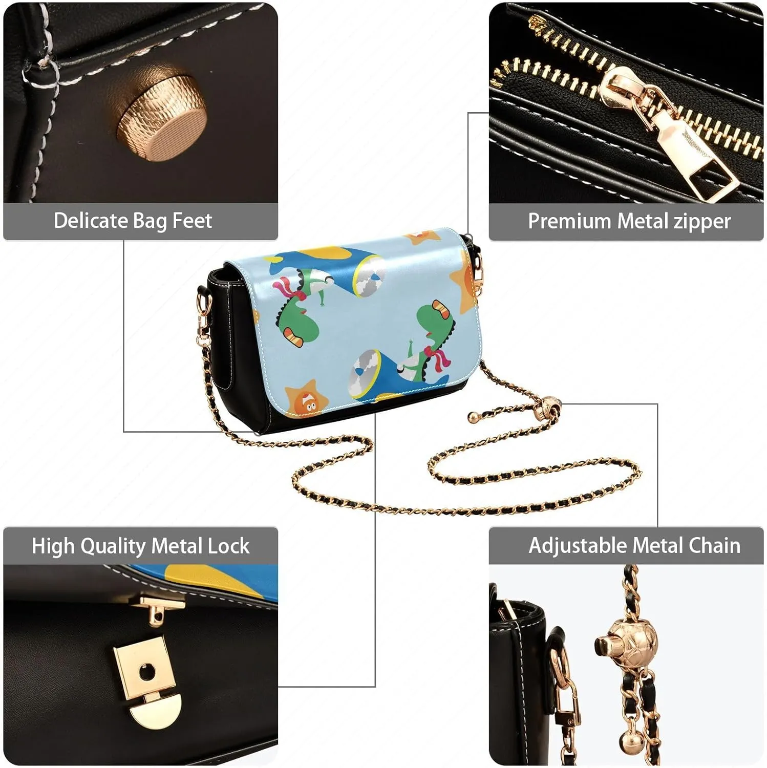 Crossbody Bags for Women Trendy Women's Black Shoulder Bag Small PU Leather Flap Cross Body Bag Handbags