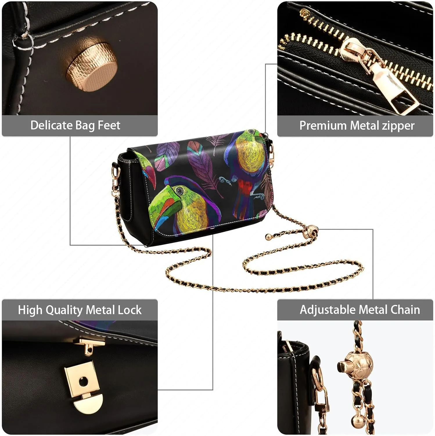 Crossbody Bags for Women Trendy Women's Black Shoulder Bag Small PU Leather Flap Cross Body Bag Handbags