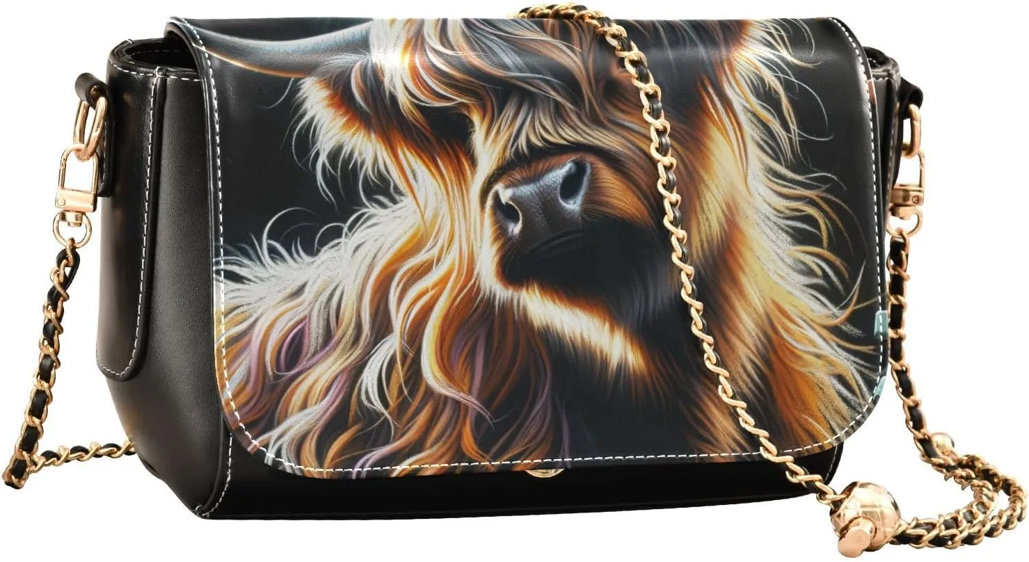 Crossbody Bags for Women Trendy Women's Black Shoulder Bag Small PU Leather Flap Cross Body Bag Handbags