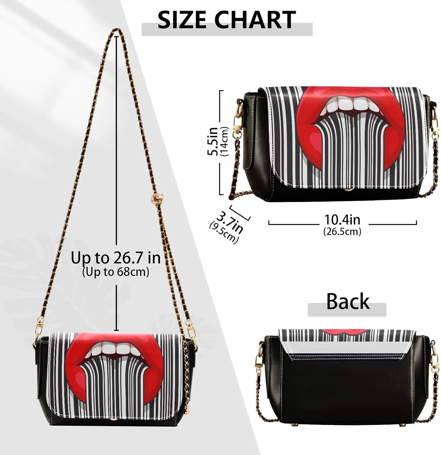 Crossbody Bags for Women Trendy Women's Black Shoulder Bag Small PU Leather Flap Cross Body Bag Handbags
