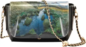 Crossbody Bags for Women Trendy Women's Black Shoulder Bag Small PU Leather Flap Cross Body Bag Handbags
