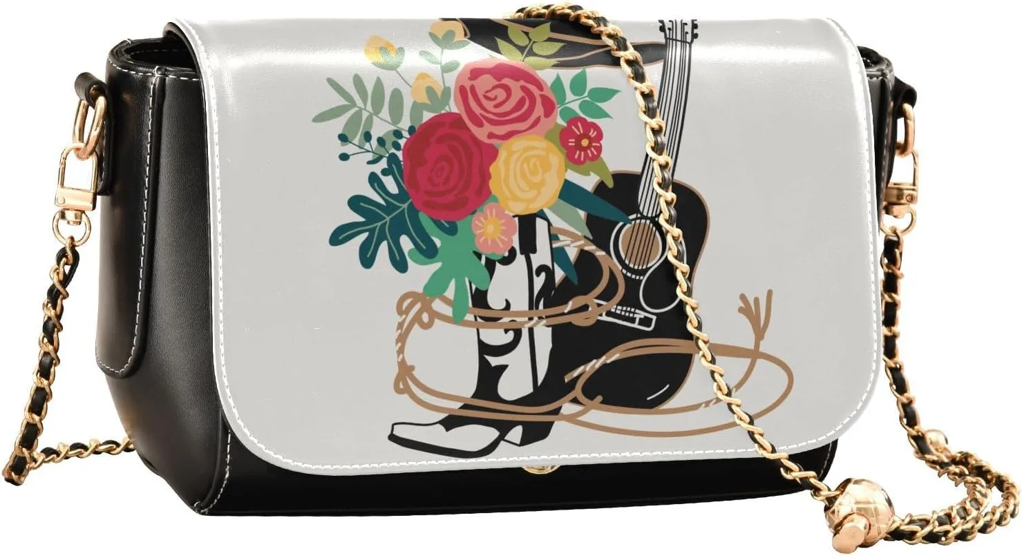 Crossbody Bags for Women Trendy Women's Black Shoulder Bag Small PU Leather Flap Cross Body Bag Handbags