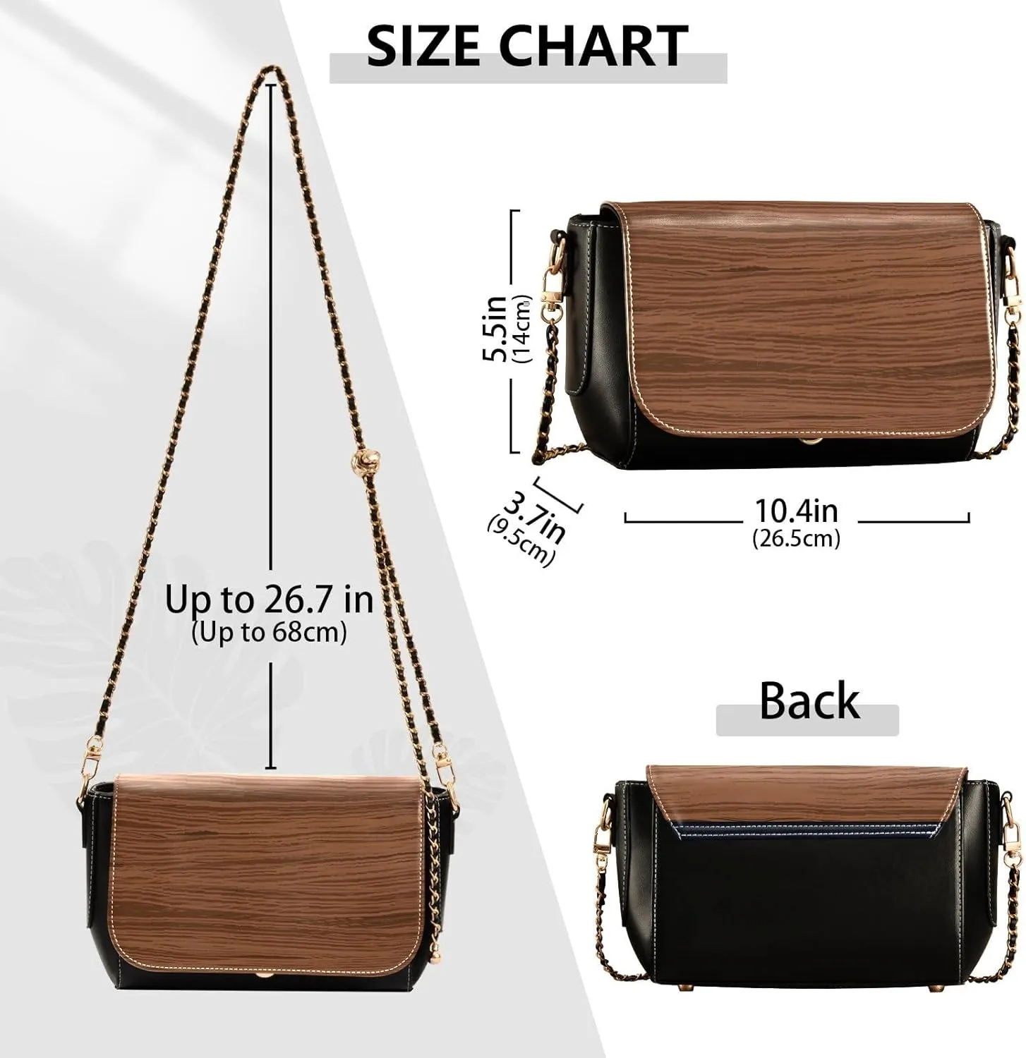 Crossbody Bags for Women Trendy Women's Black Shoulder Bag Small PU Leather Flap Cross Body Bag Handbags