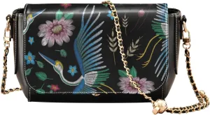 Crossbody Bags for Women Trendy Women's Black Shoulder Bag Small PU Leather Flap Cross Body Bag Handbags