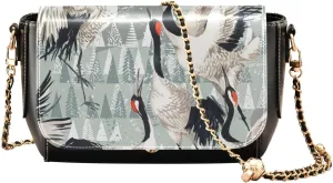 Crossbody Bags for Women Trendy Women's Black Shoulder Bag Small PU Leather Flap Cross Body Bag Handbags