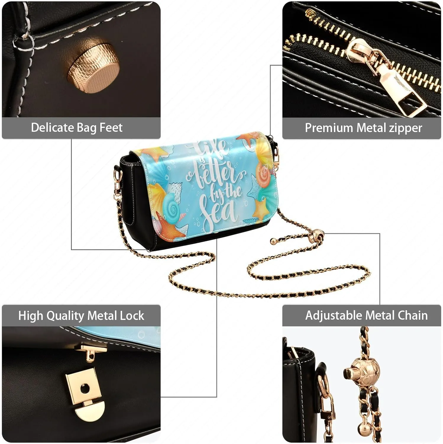 Crossbody Bags for Women Trendy Women's Black Shoulder Bag Small PU Leather Flap Cross Body Bag Handbags
