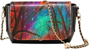 Crossbody Bags for Women Trendy Women's Black Shoulder Bag Small PU Leather Flap Cross Body Bag Handbags