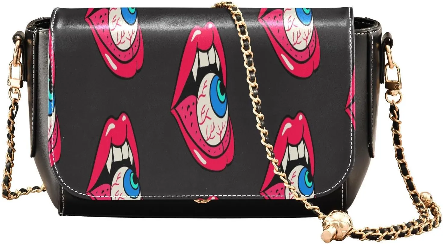 Crossbody Bags for Women Trendy Women's Black Shoulder Bag Small PU Leather Flap Cross Body Bag Handbags