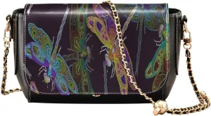 Crossbody Bags for Women Trendy Women's Black Shoulder Bag Small PU Leather Flap Cross Body Bag Handbags
