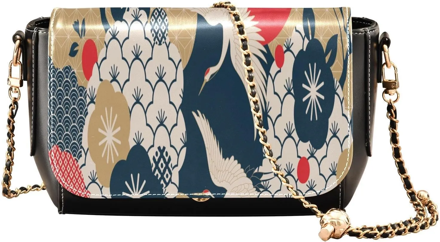 Crossbody Bags for Women Trendy Women's Black Shoulder Bag Small PU Leather Flap Cross Body Bag Handbags