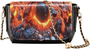 Crossbody Bags for Women Trendy Women's Black Shoulder Bag Small PU Leather Flap Cross Body Bag Handbags
