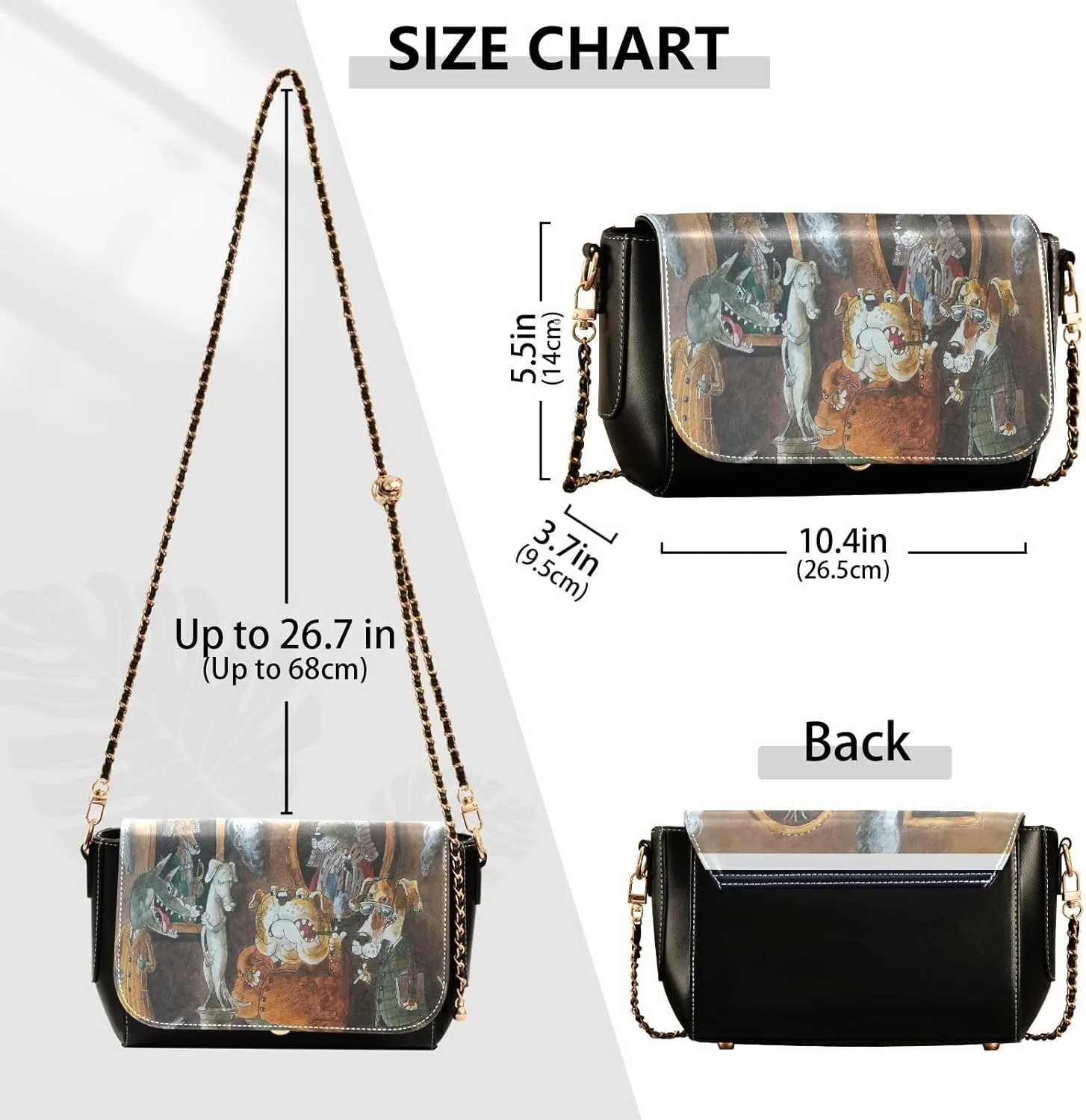 Crossbody Bags for Women Trendy Women's Black Shoulder Bag Small PU Leather Flap Cross Body Bag Handbags