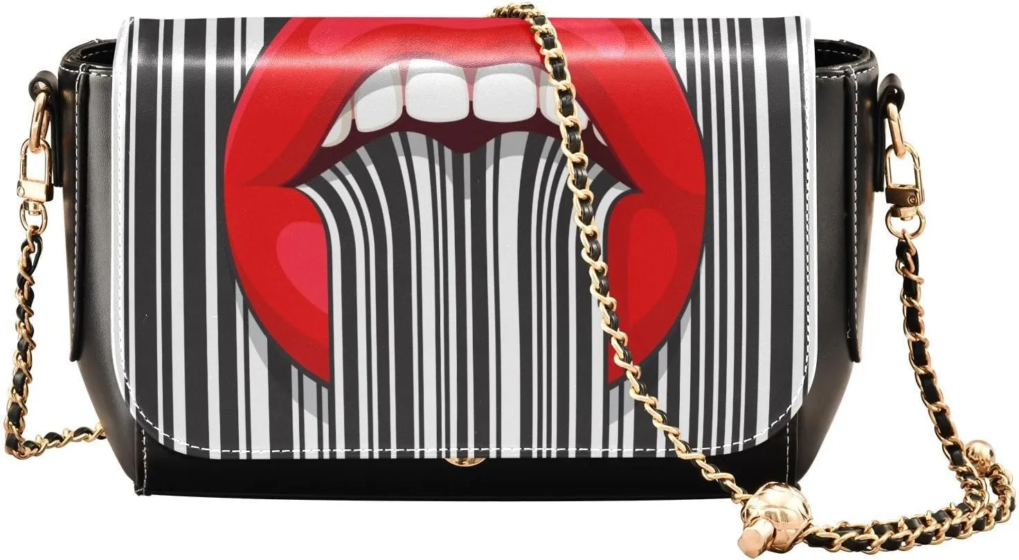 Crossbody Bags for Women Trendy Women's Black Shoulder Bag Small PU Leather Flap Cross Body Bag Handbags