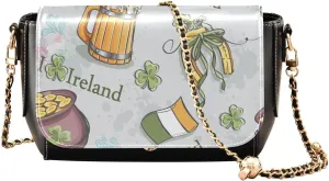 Crossbody Bags for Women Trendy Women's Black Shoulder Bag Small PU Leather Flap Cross Body Bag Handbags