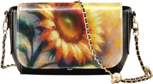 Crossbody Bags for Women Trendy Women's Black Shoulder Bag Small PU Leather Flap Cross Body Bag Handbags