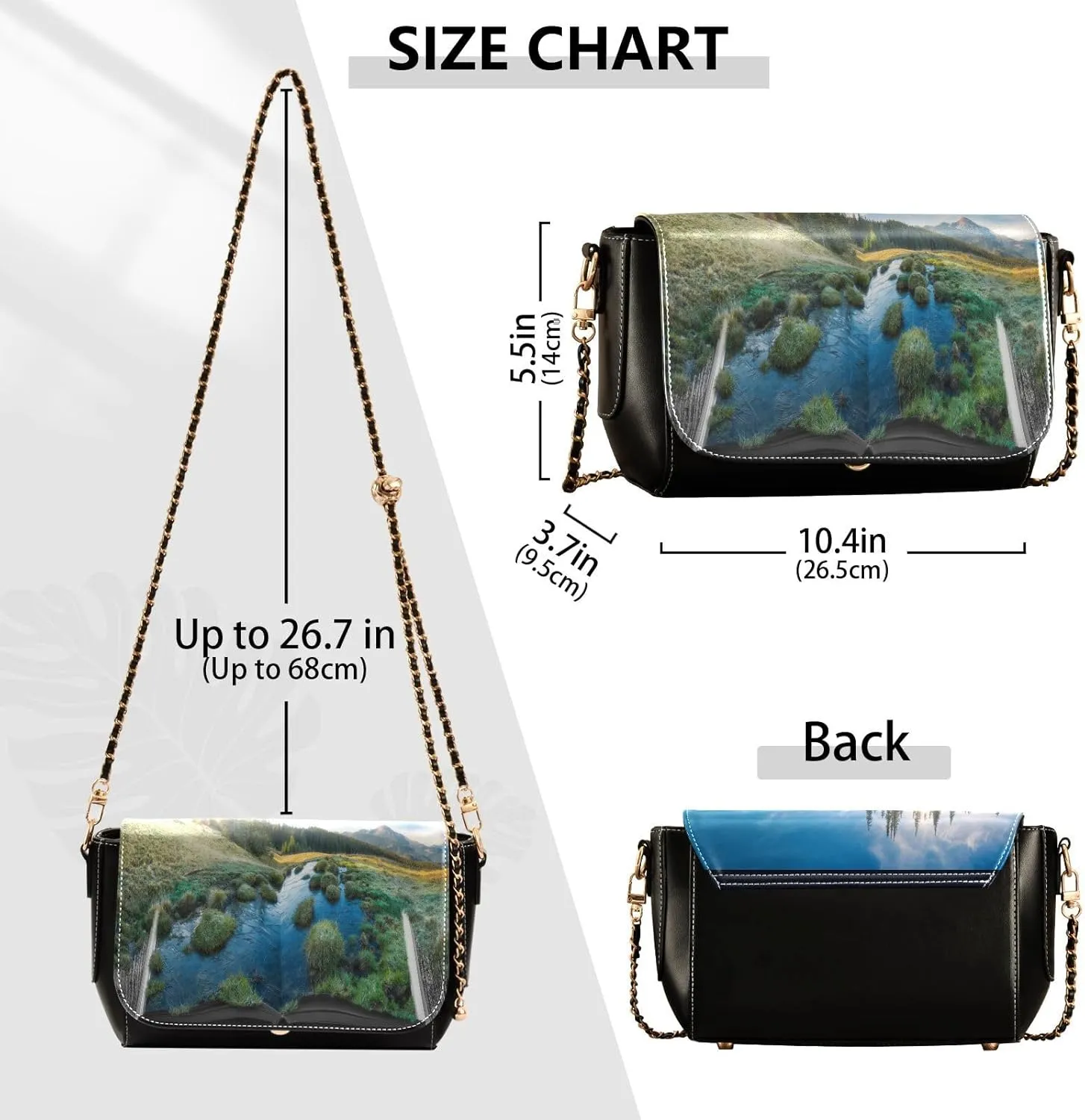 Crossbody Bags for Women Trendy Women's Black Shoulder Bag Small PU Leather Flap Cross Body Bag Handbags
