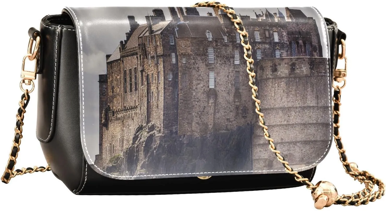 Crossbody Bags for Women Trendy Women's Black Shoulder Bag Small PU Leather Flap Cross Body Bag Handbags