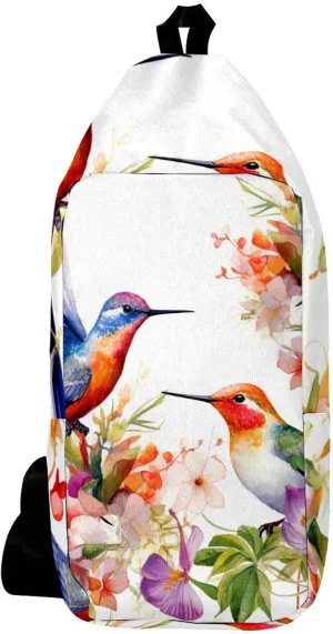 Crossbody Bags for Women,Crossbody Bag Men,Small Sling Bag,Flowers and Birds Flower Bush,Crossbody Purse