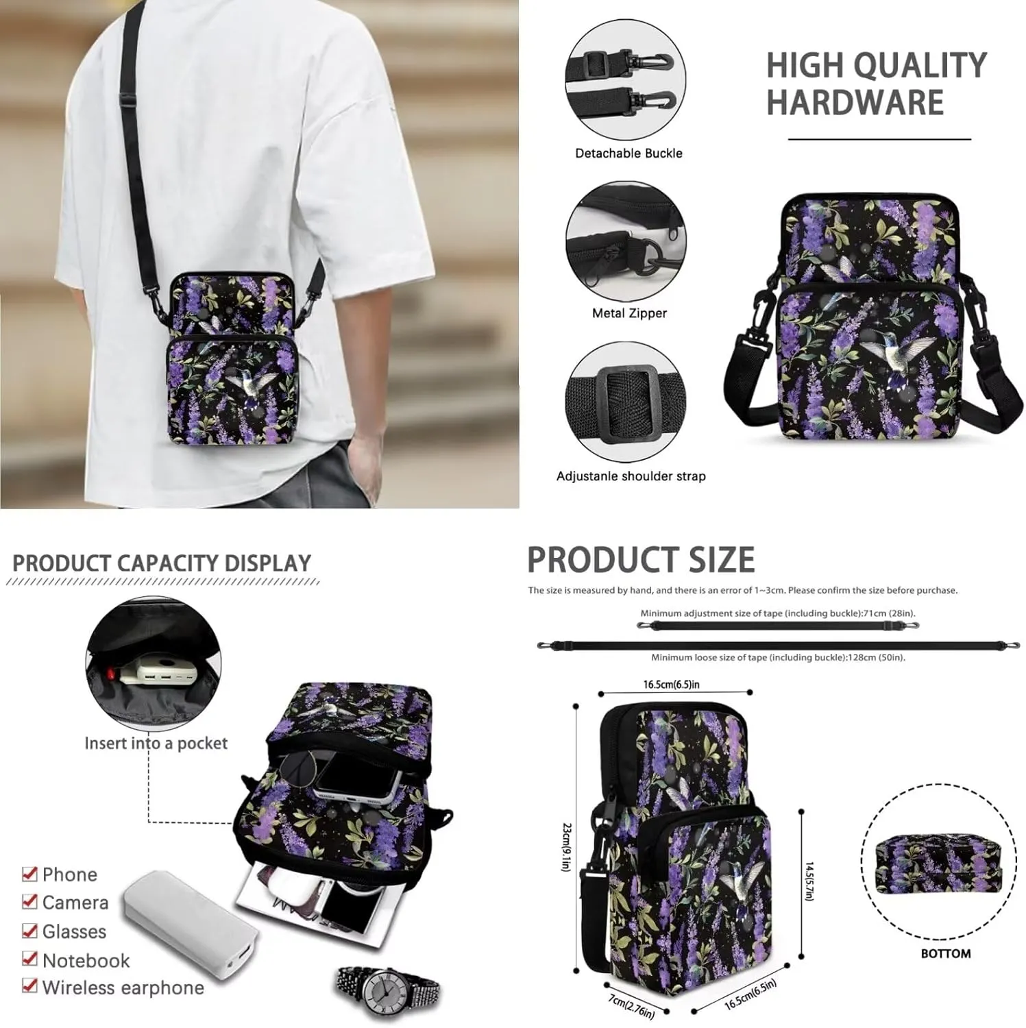 Crossbody Purses with Keychain Set for Women Small Sling Bag for Women Crossbody Purse Outdoor Tarvel Gift