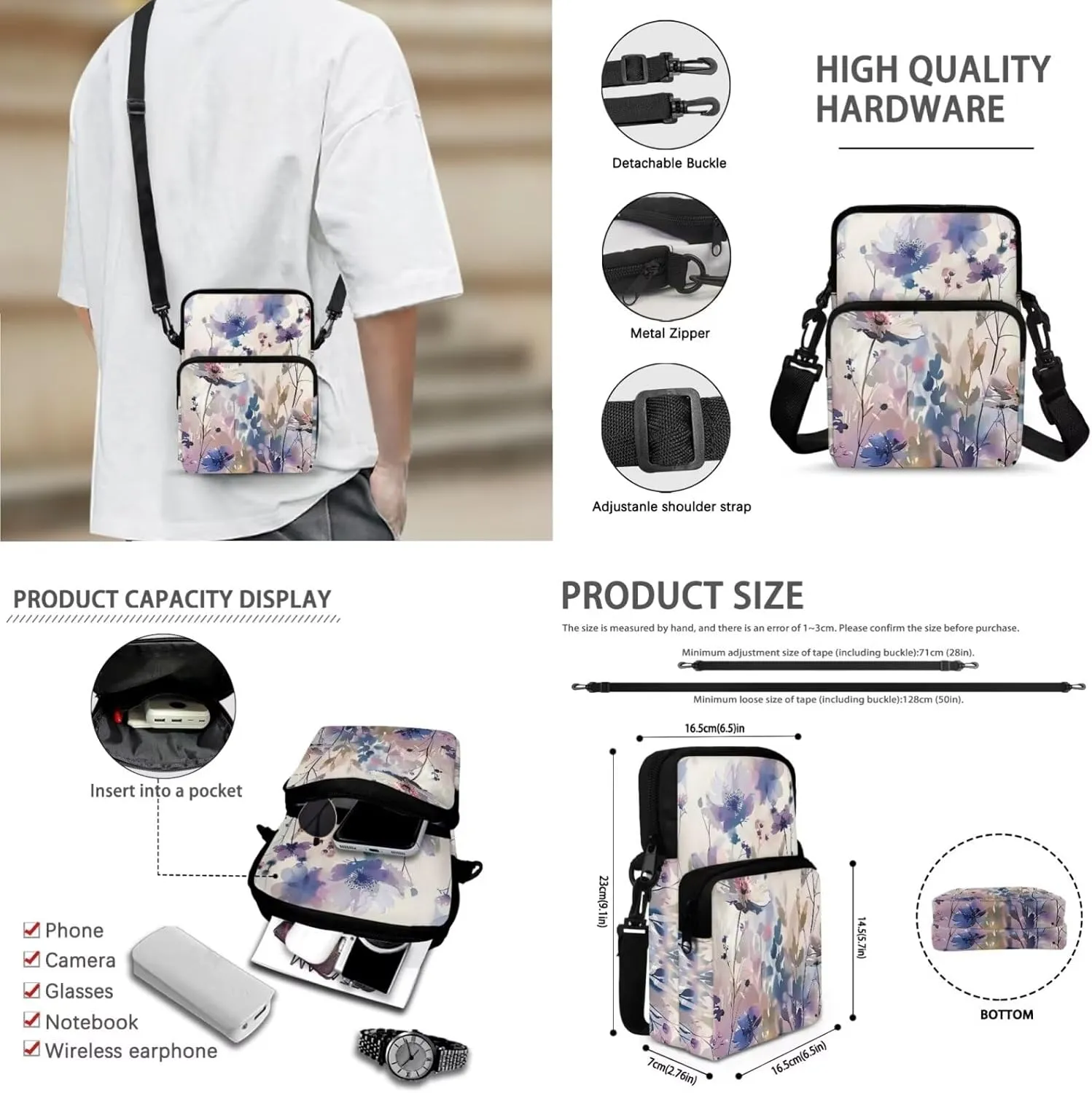 Crossbody Purses with Keychain Set for Women Small Sling Bag for Women Crossbody Purse Outdoor Tarvel Gift