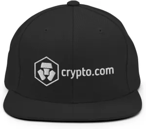 Crypto.com CRO Crypto Cryptocurrency Embroidered Snapback Hat