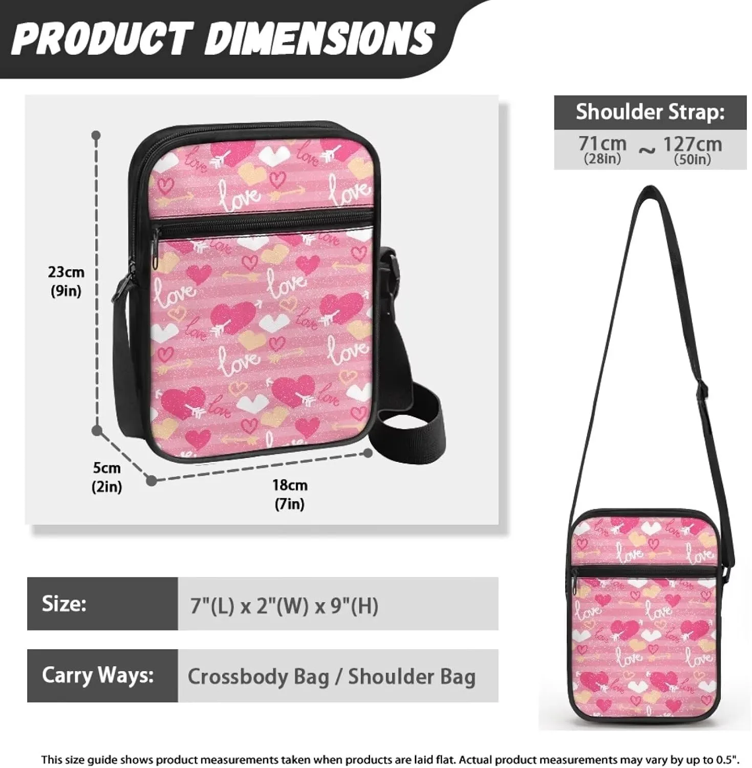 Custom Messenger Bag for Women Crossbody Bag for Men Shoulder Phone Bag Shoulder Handbag
