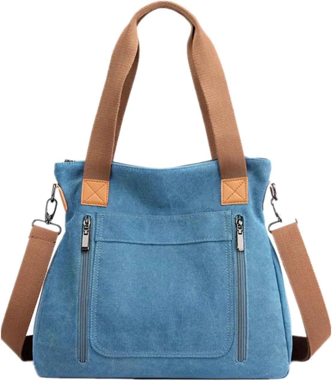 Cute Canvas Tote Crossbody Shoulder Bag Messenger Handbag for Work, Shopping, Travel…
