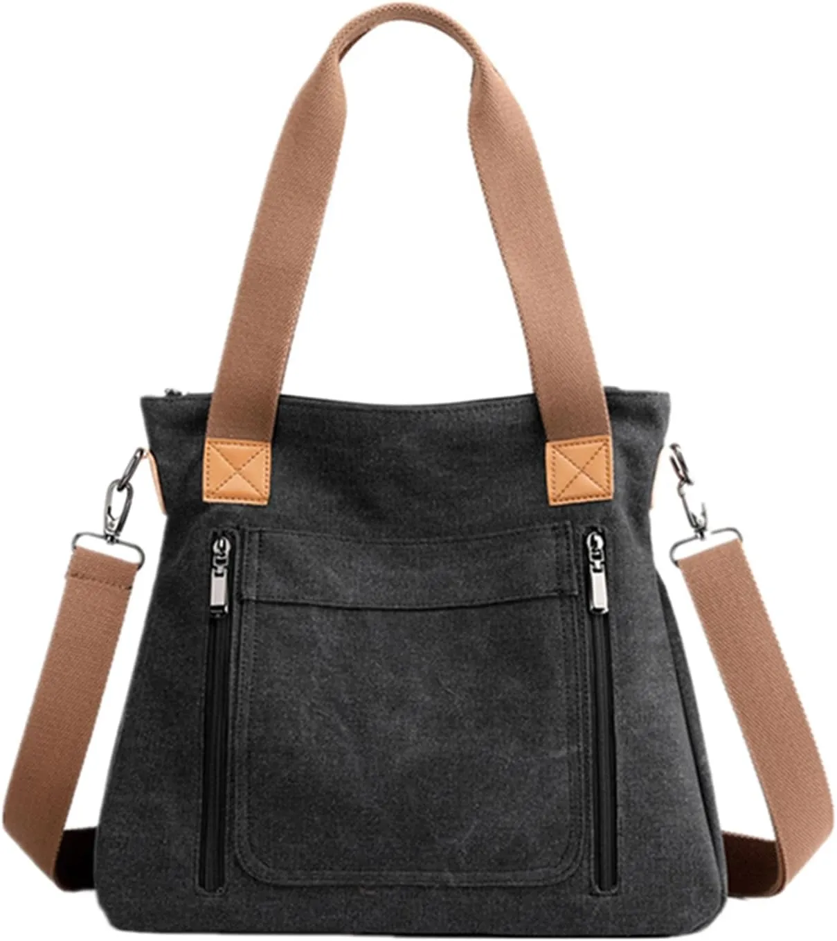 Cute Canvas Tote Crossbody Shoulder Bag Messenger Handbag for Work, Shopping, Travel…