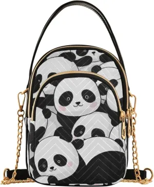 Cute Cartoon Panda trendy shoulder bag for women with multi pockets handbag for women for travel