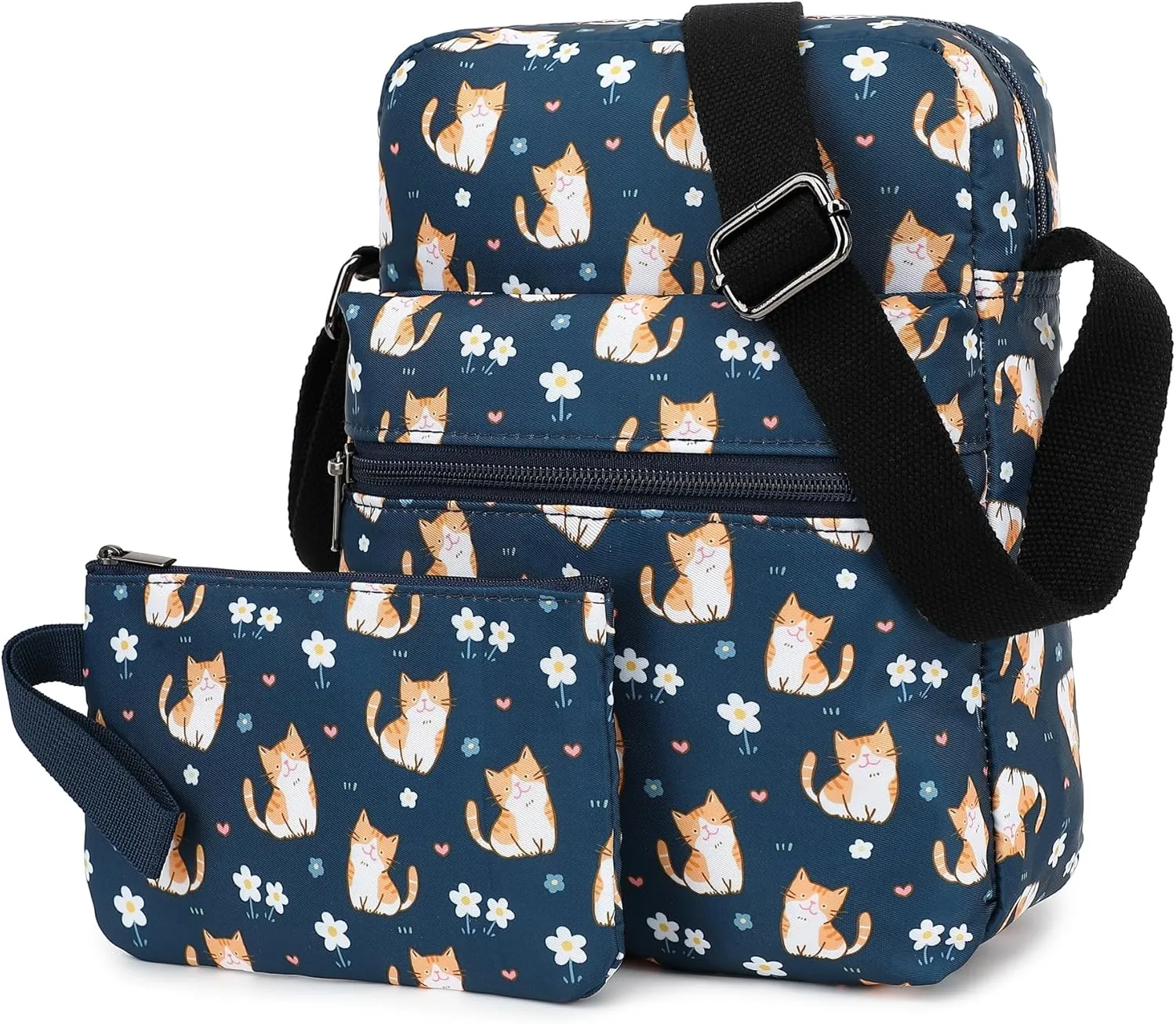 Cute Crossbody Bag and Purse Casual Canvas Shoulder Bag for Women